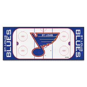NHL Retro St. Louis Blues White 2 ft. x 6 ft. Rink Runner Rug