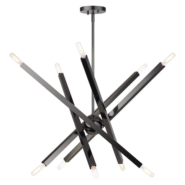 Livex Lighting Monaco 10-Light Black Chrome Chandelier