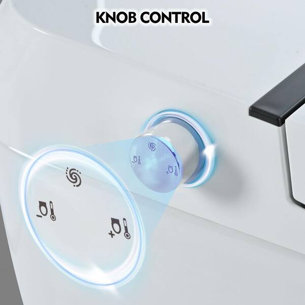 Unbranded - Elongated Smart Bidet Toilet 1/1.28 GPF in White Deodorizing, Soft Close
