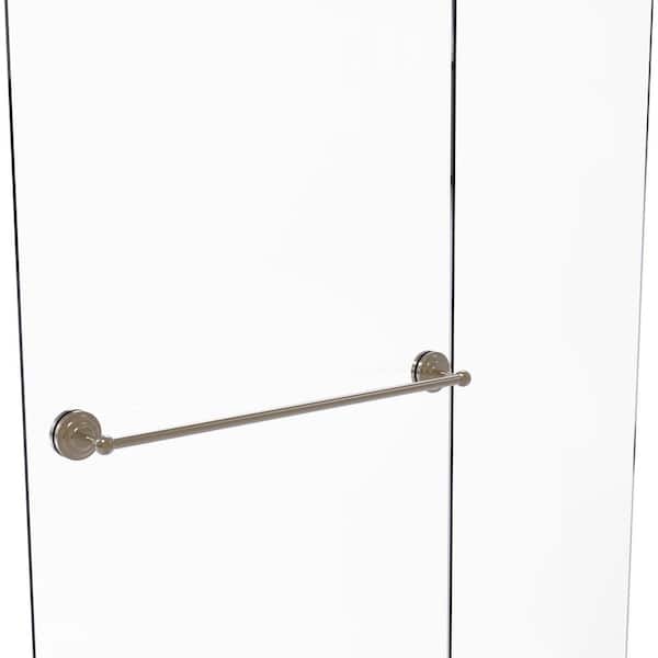 Allied Brass Que New Collection 30 in. Over-the-Door Single Towel Bar in Antique Pewter