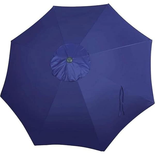 ESILOO 9 ft. Patio Umbrella Replacement Canopy-High-Quality, Water and UV Resistant for Outdoor Tables, Dark Blue Cover