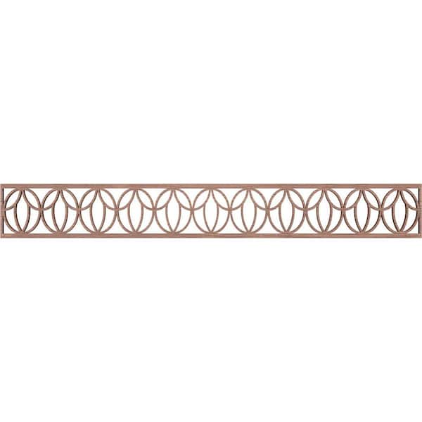 Ekena Millwork Shoshoni Fretwork 0.375 in. D x 46.5 in. W x 6 in. L Walnut Wood Panel Moulding