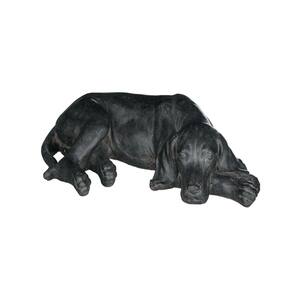 24.25" Black Resin Labrador Dog