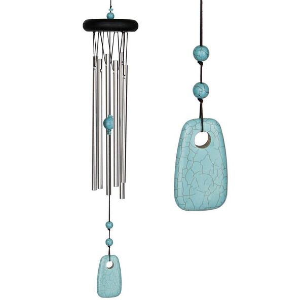 WOODSTOCK CHIMES Signature Collection, Woodstock Chakra Chime, 17 in. Turquoise Wind Chime