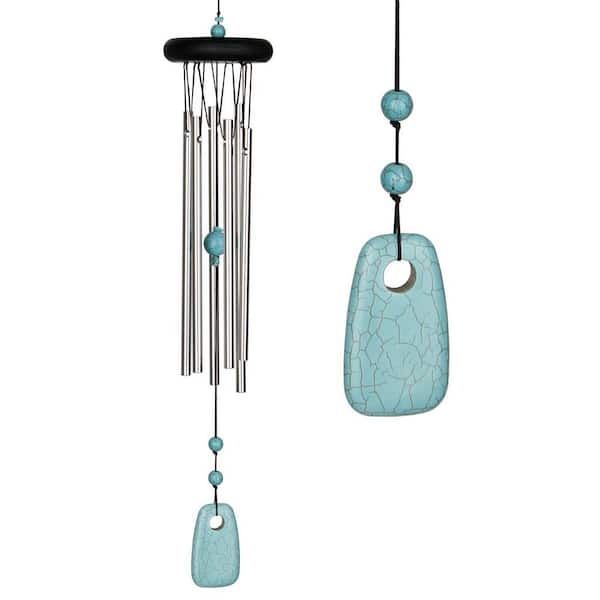 WOODSTOCK CHIMES Signature Collection, Woodstock Chakra Chime, 17 in. Turquoise Wind Chime