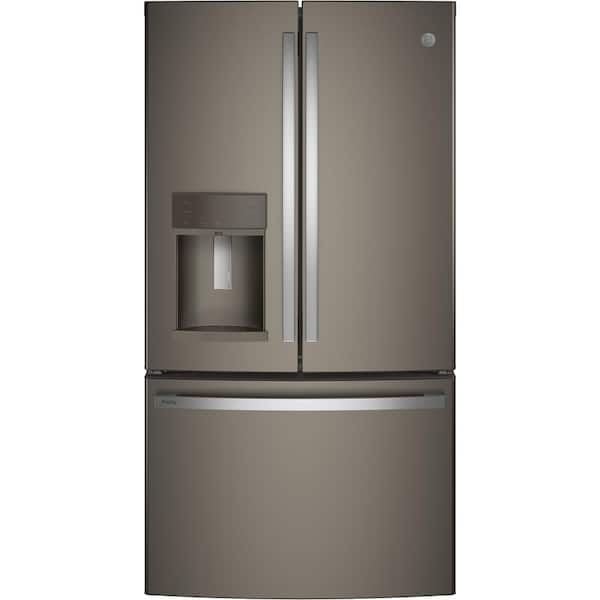 GE Profile 22.1 cu. ft. French Door Refrigerator with Hands-Free Autofill in Fingerprint Resistant Slate, Counter Depth