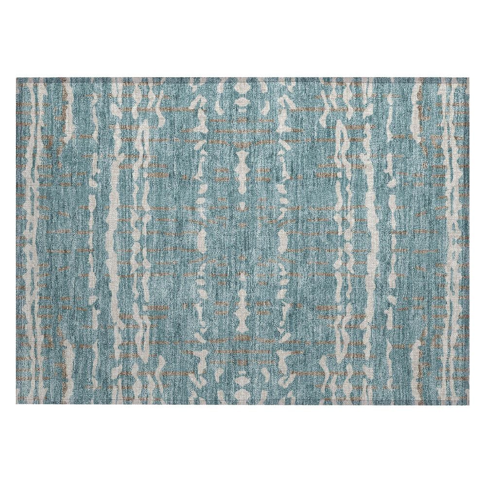 Chantille Machine Washable Indoor/Outdoor Abstract ACN2982 Teal 2 ft. x 3 ft. Accent Rug price history on PriceWatchPro