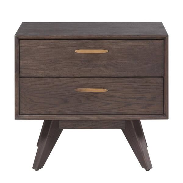 TOV Furniture 2-Drawer Brown Loft Wooden Nightstand