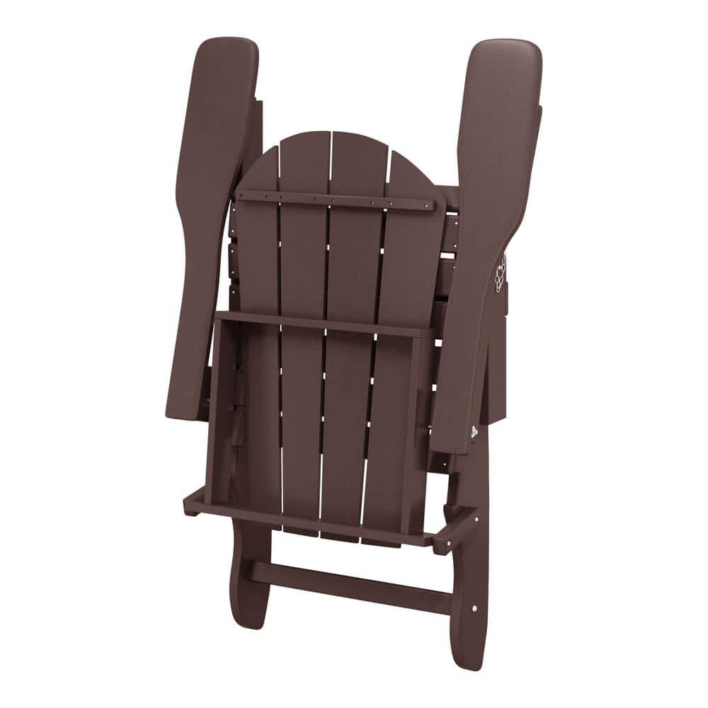 Dark Brown Moisture-Proof Finish Adirondack Chair Set of 2