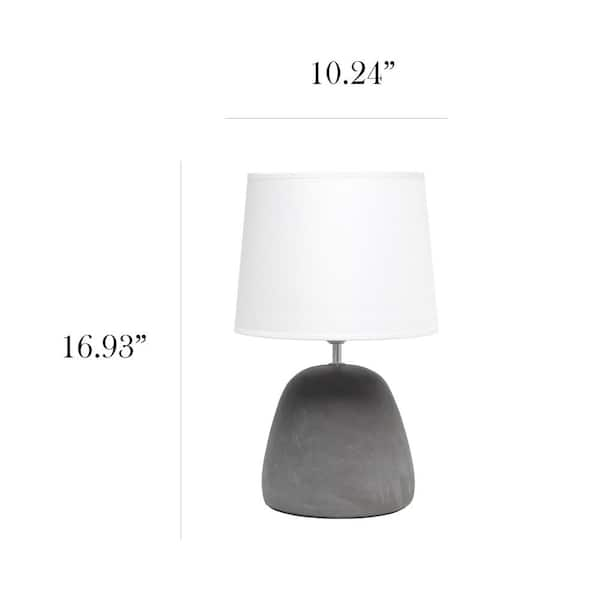 round concrete table lamp