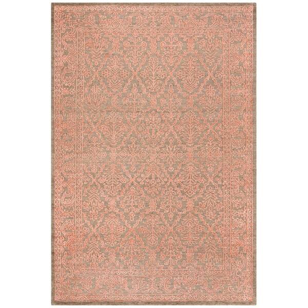 Chester 6 ft. x 9 ft. Dark Beige/Coral Persian Area Rug