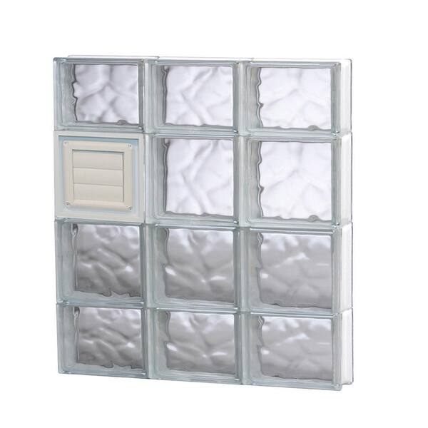 Clearly Secure 23.25 in. x 27 in. x 3.125 in. Frameless Wave Pattern ...