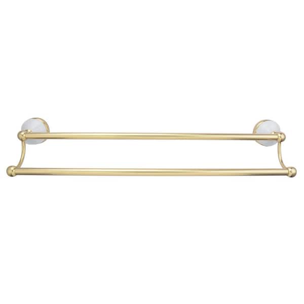 Barclay Products Anja 24 in. Wall Mount Double Towel Bar in Antique Brass