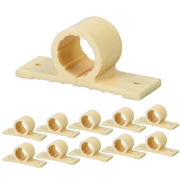 PLUMBFLEX 1 in. PEX Tubing Support Standard Pipe Clamp Plastic Insulator, Copper Piping Insulation to Reduce Banging (10-Pack)