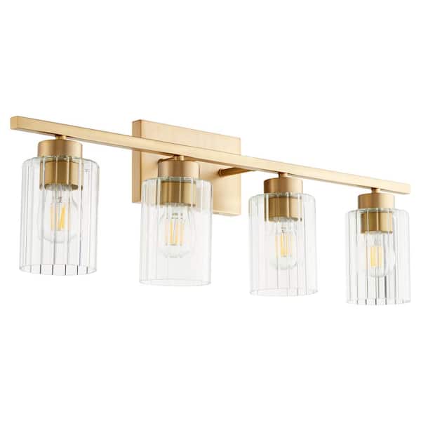 Ladin 4-Light Aged Brass Vanity