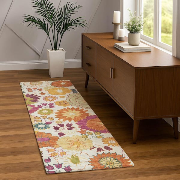 Chantille Machine Washable Indoor/Outdoor Abstract ACN2293 Ivory 2 ft. 3 in. x 7 ft. 6 in. Runner Rug