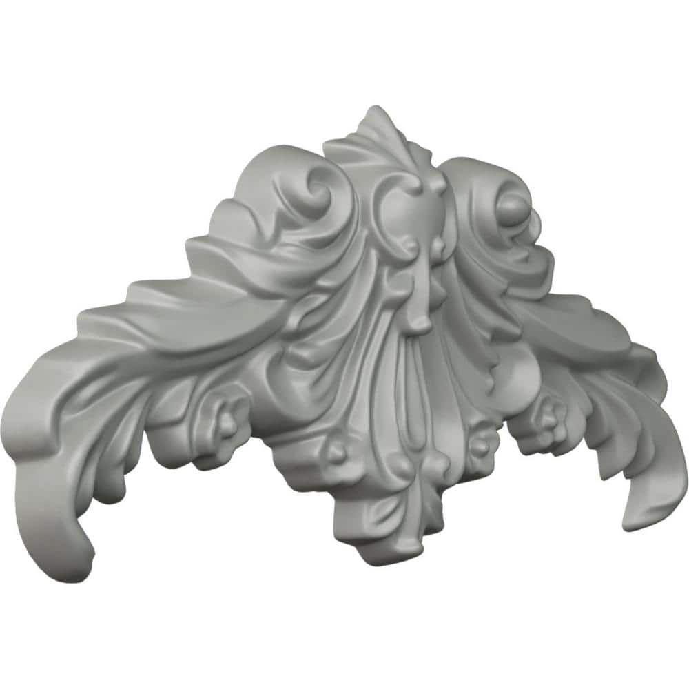 Primed Polyurethane Acanthus Center Onlay, 10.625" x 5.25"