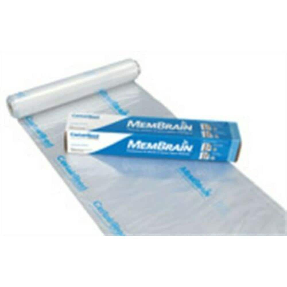 CertainTeed MemBrain 10 ft. W x 100 ft. L Unfaced Air Barrier and Smart Vapor Plastic Sheeting Retarder Roll 1033 sq. ft., Clear -  902010