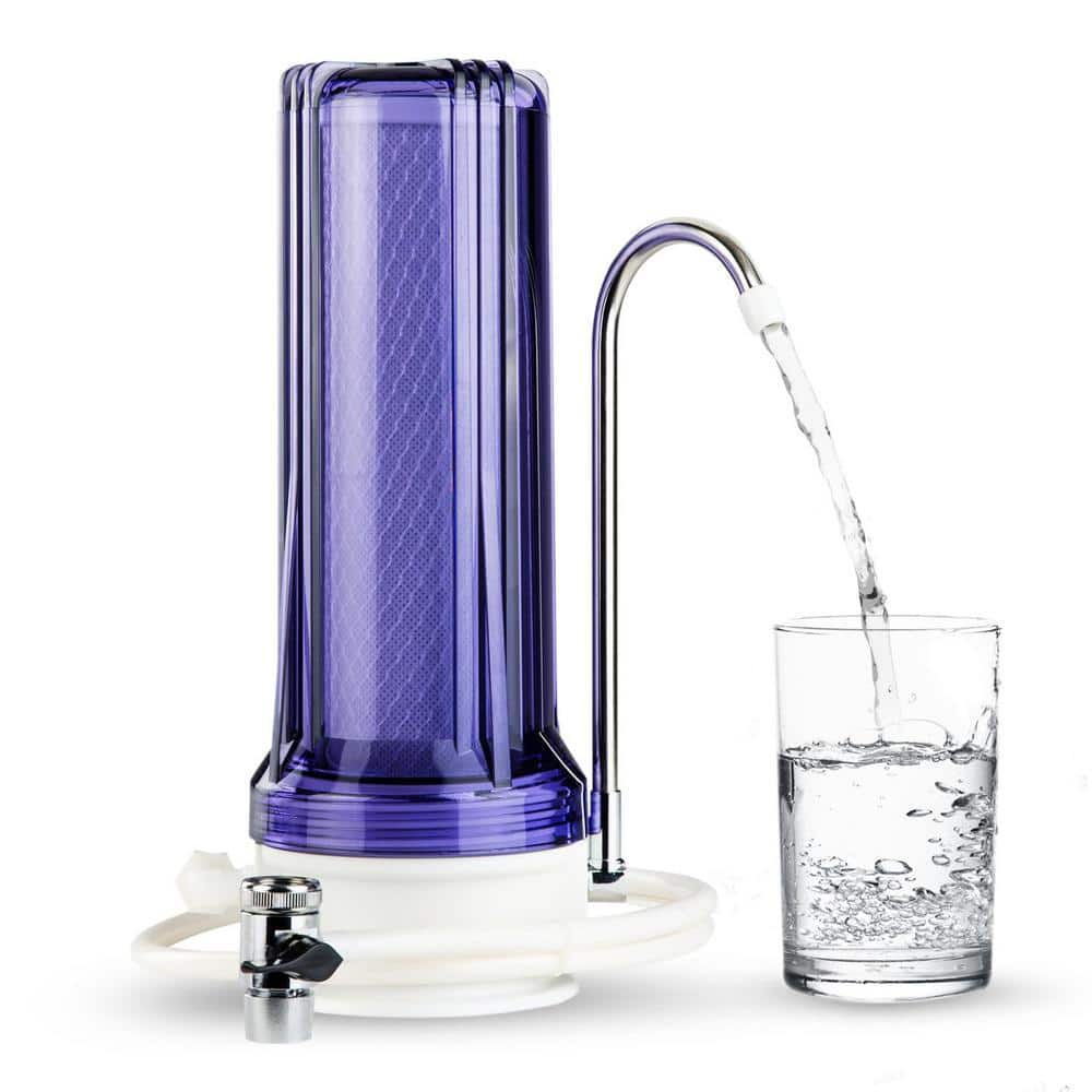 ISPRING Countertop Drinking Water Filtration System for Faucet, Reduces Chloramine, Odors, Sediment, and 99% of Chlorine, Clear