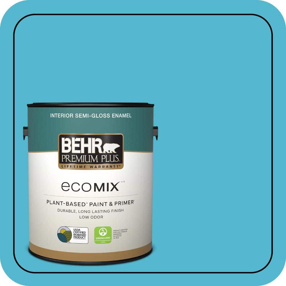 1 gal. #520B-5 Liquid Blue Semi-Gloss Enamel EcoMix Plant-Based Interior Paint & Primer price history on PriceWatchPro