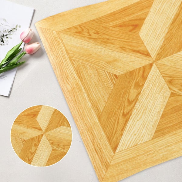 Wooden Look 12 in. x 120 in. x 0.04 in. Peel Stick Vinyl Backsplash Roll, Self-Adhesive Wall and Flooring Roll (1-Pack)