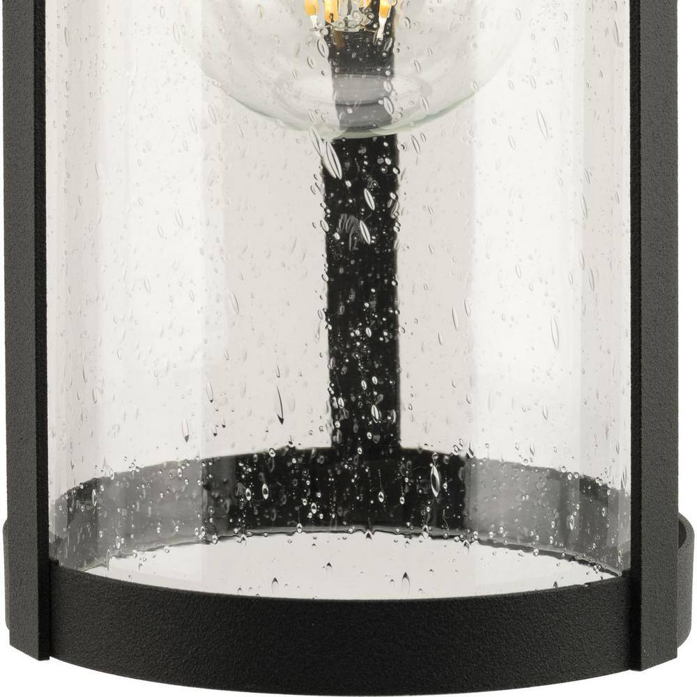 Belden Black Cast Aluminum Outdoor Wall Lantern with Clear Glass