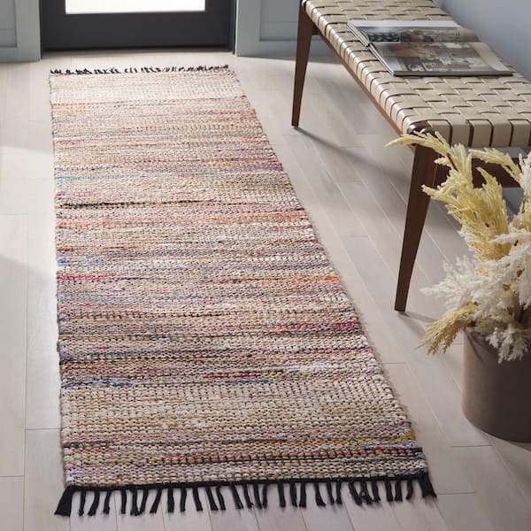 Cape Cod 2 ft. x 8 ft. Pink/Beige Abstract Striped Runner Rug
