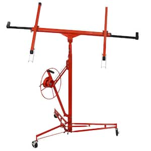 13 ft. x 61.80 in. Drywall Panel Hoist Jack Lifter Drywall Lift Panel Lift in Red