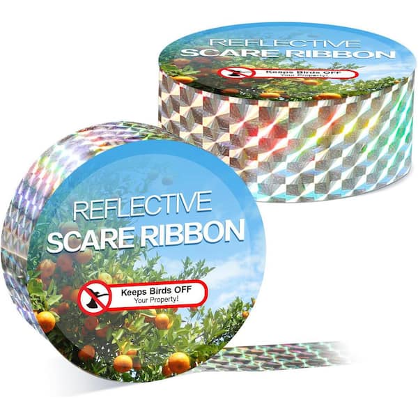 524 ft. x 1 in. Bird Scare Double Side Tape Ribbon, Keep Birds Away Reflective Tape for Geese, Pigeon, Duck, Woodpecker