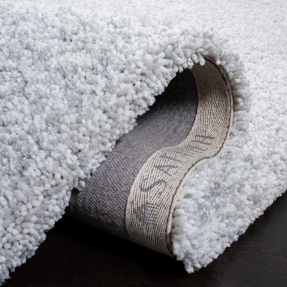 Elysian Ivory 3'x5' Hand-Tufted Synthetic Shag Area Rug