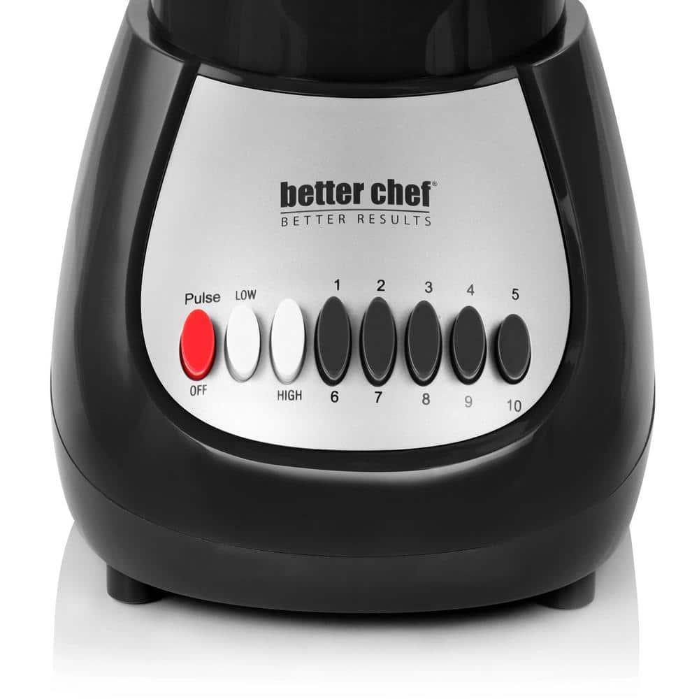 Better Chef Black 10-Speed 50oz Countertop Blender with Plastic Jar