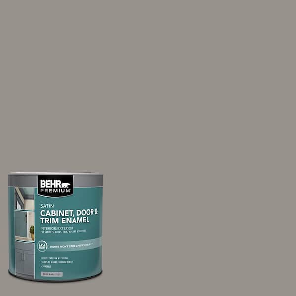 BEHR PREMIUM 1 qt. #PPU18-16 Elephant Skin Satin Enamel Interior/Exterior Cabinet, Door & Trim Paint