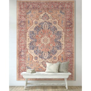 Red 9 ft. 10 in. x 13 ft. Apollo Antigua Vintage Persian Oriental Area Rug