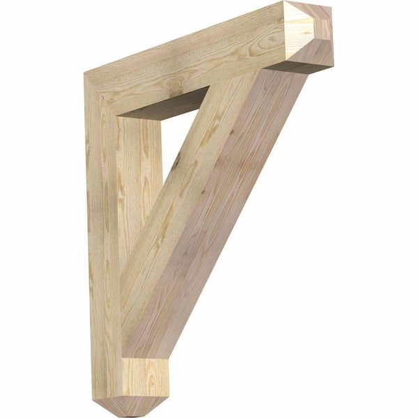 Ekena Millwork 6 in. x 38 in. x 38 in. Douglas Fir Traditional Craftsman Rough Sawn Bracket