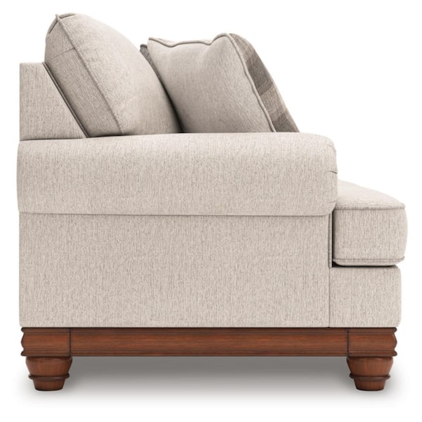 Meadowview 99 in. Rolled Arm Polyester Rectangle Sofa with Reversible Cushions in Light Gray