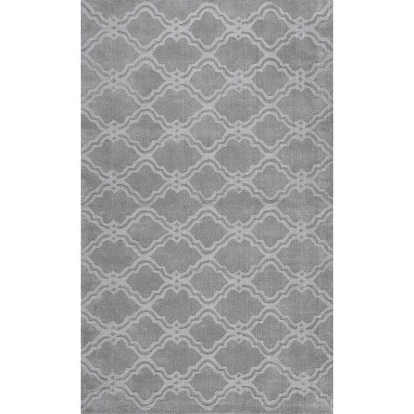 nuLOOM Wilhelmina Geometric Gray 3 ft. x 5 ft. Area Rug