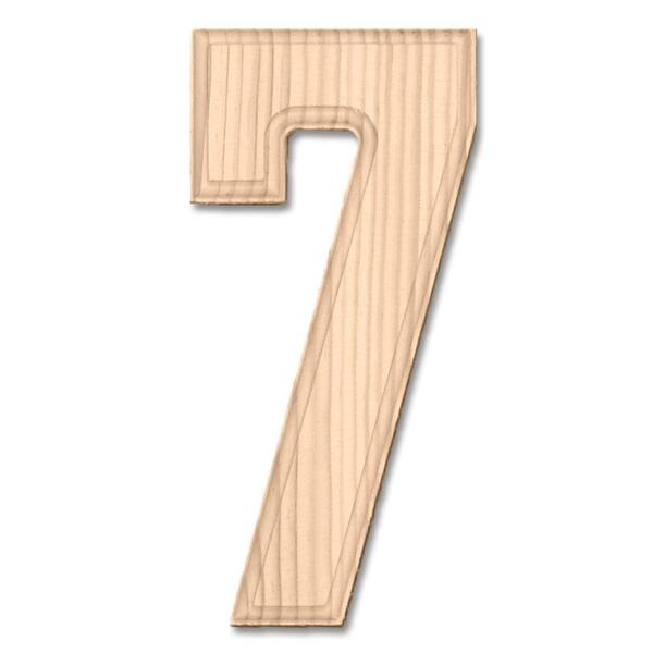 Design Craft MIllworks 8 in. Pine Wood Number (7)