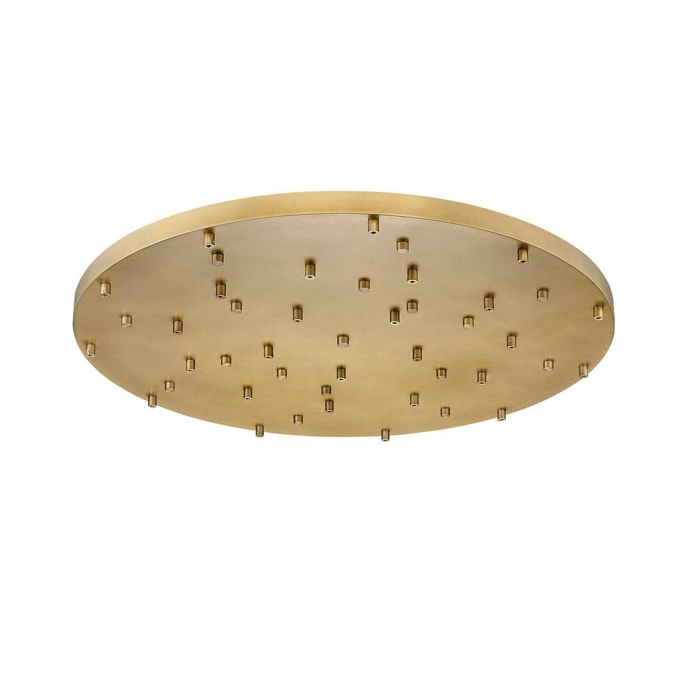 Twenty Seven Port 36 inch Round Multi Point Canopy in Modern Gold