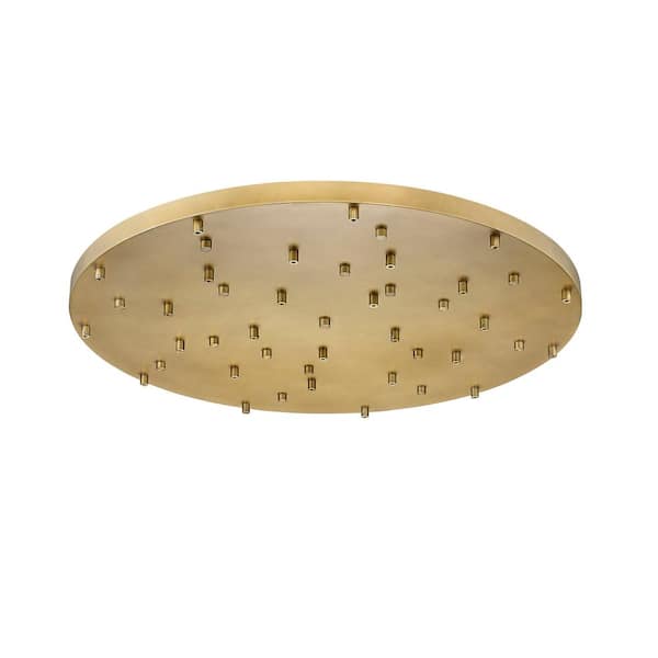 Twenty Seven Port 36 inch Round Multi Point Canopy in Modern Gold
