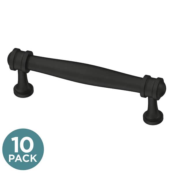 Liberty Charmaine 3-3/4 in. (96 mm) Matte Black Cabinet Drawer Bar Pull (10-Pack)