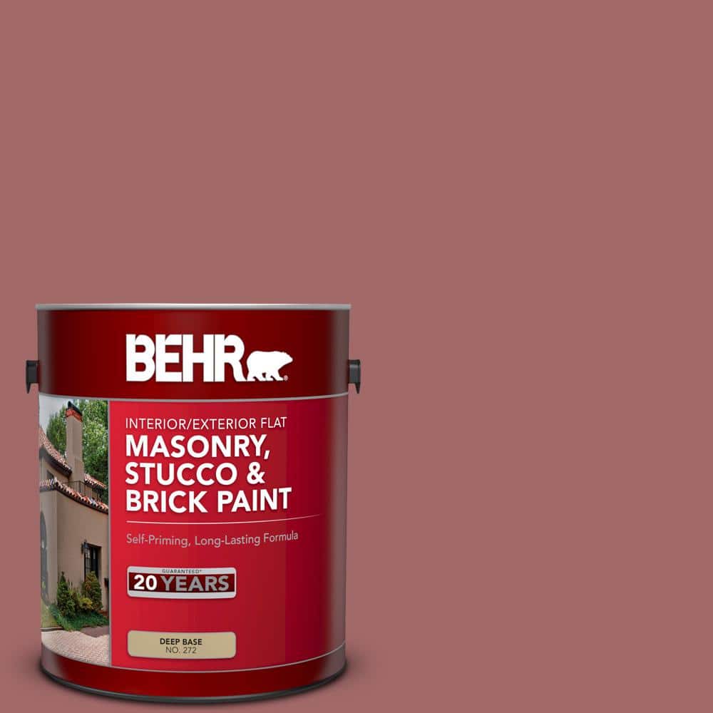 1 gal. #S150-5 Vermilion Flat Interior/Exterior Masonry, Stucco and Brick P