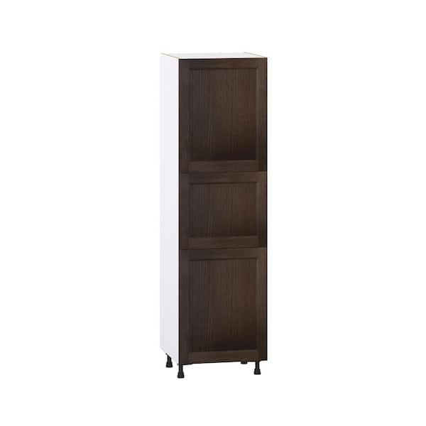 Georgetown 24 in. W x 24 in. D x 84.5 in. H Assembled Pantry Kitchen Cabinet in Chestnut with 4-Shelves