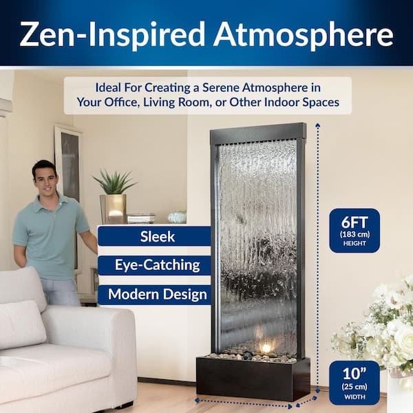 プレデター ウォールレリーフ Alpine Corporation 72 in. Tall Indoor/Outdoor Mirror Zen