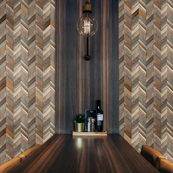 Ekena Millwork Herringbone Boat Mosaic Wood 12-in x 12-in Natural Wood Herringbone Wood Look Wall Tile Ekena Millwork Herringbone Boat Mosaic Wood 12-in x 12-in Natural Wood Herringbone Wood Look Wall Tile