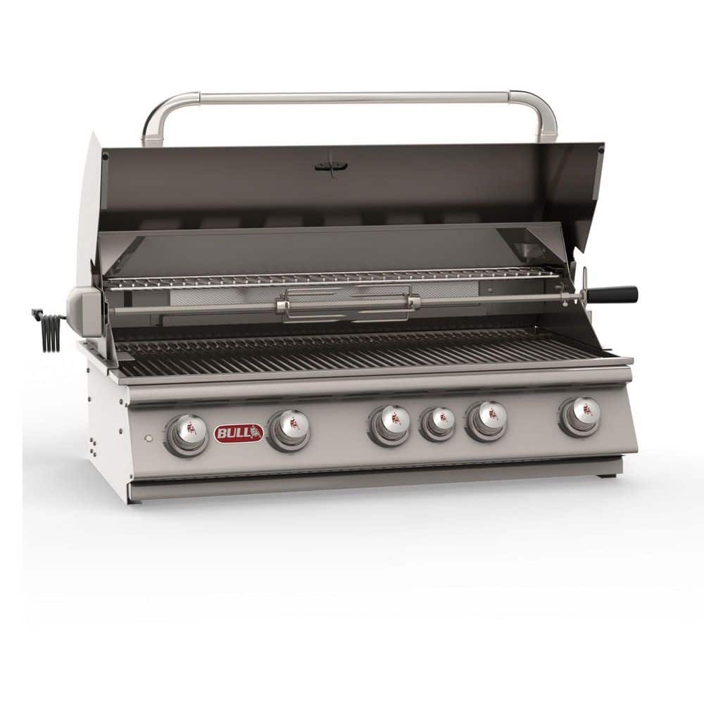Outdoor Products 5 Burner Brahma Liquid Propane Outdoor BBQ Grill Head - Silver Stainless Steel