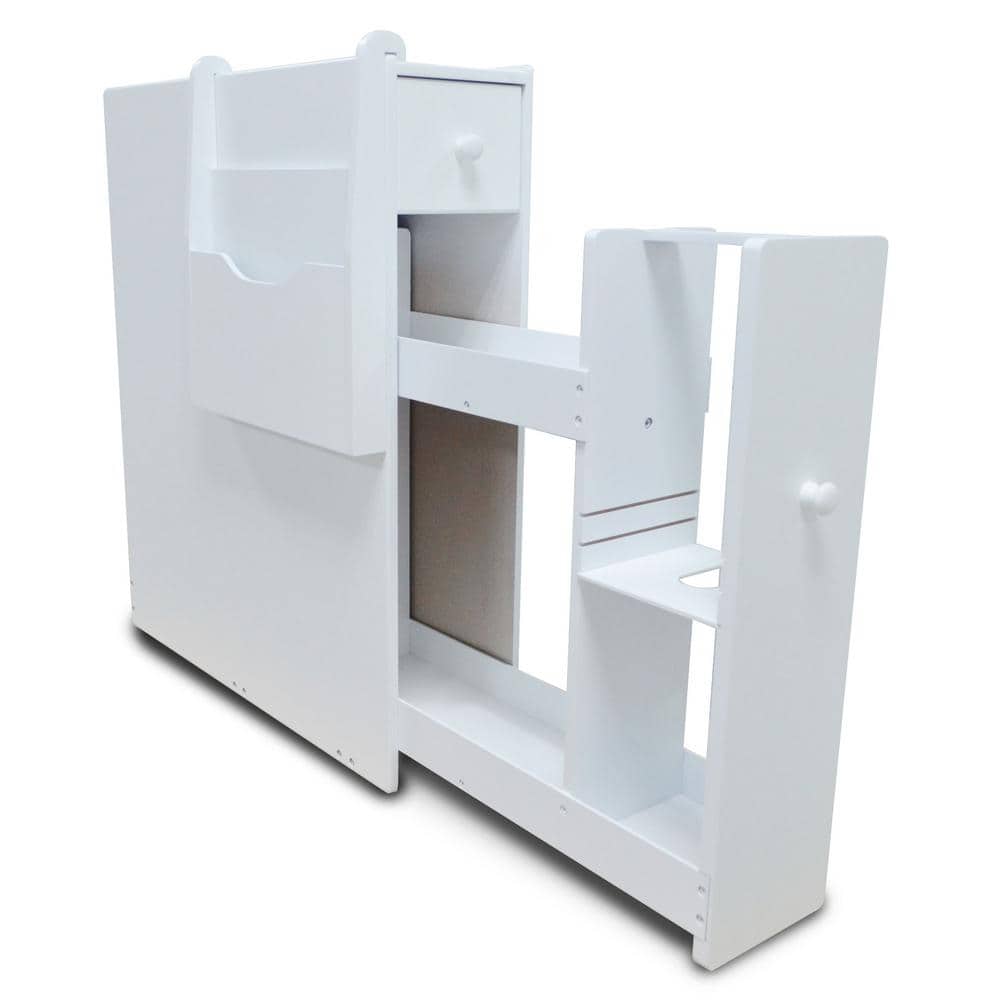 19.7 in. W x 5.5 in. D x 23 in. H White Linen Cabinet