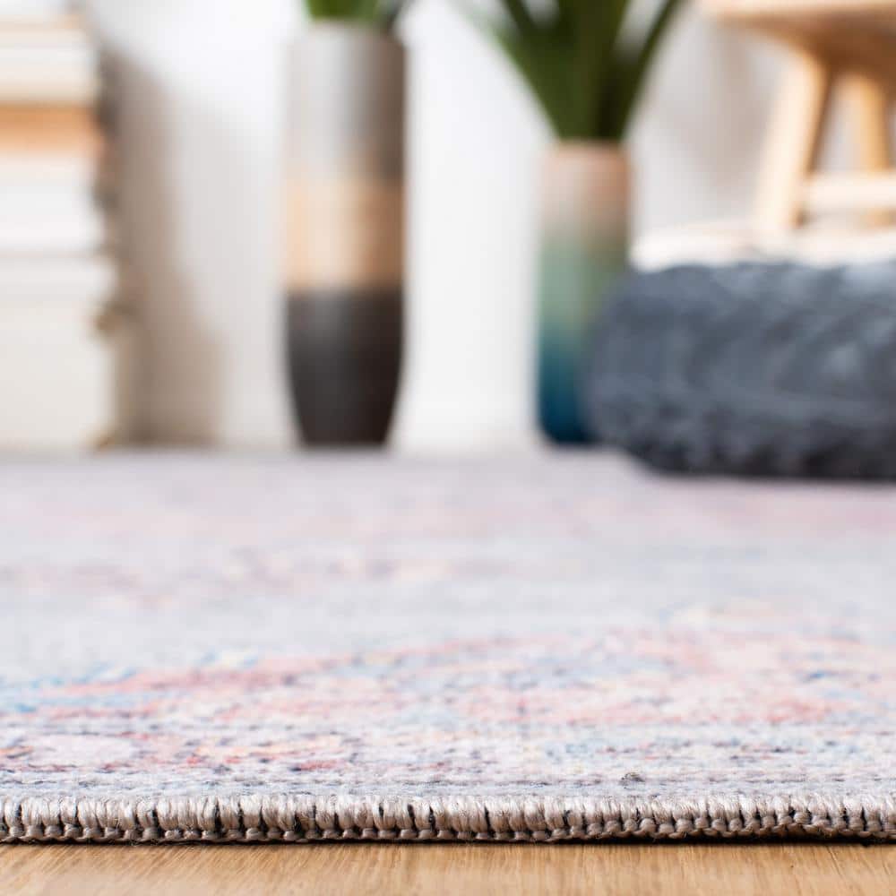 Serapi Ivory and Blue Rectangular Viscose Chenille Area Rug