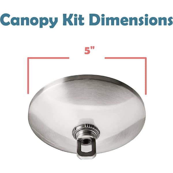 5 in. Dia with Collar Loop and 1 in. Center Hole, Brushed Nickel