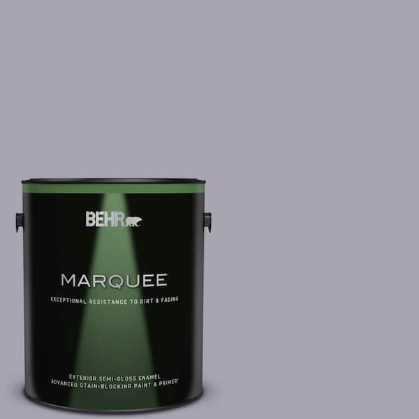 BEHR MARQUEE 1 gal. #N560-3 Luxe Lilac Semi-Gloss Enamel Exterior Paint & Primer