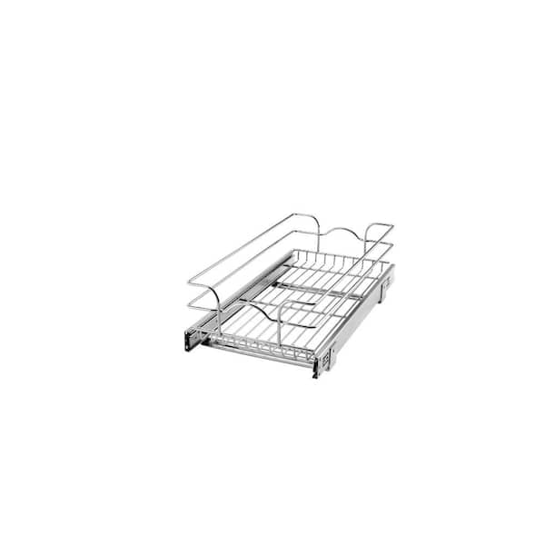 Rev-A-Shelf 7 in. H x 11.75 in. W x 22 in. D Base Cabinet Pull-Out Chrome Wire Basket